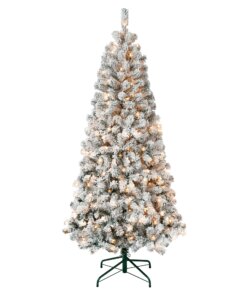 6 ft. Pre-Lit Acacia Slim Tree with Clear Lights, Plug-In