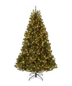 6 ft. Pre-Lit Downswept Douglas Fir Hinged Tree with Clear Lights, Plug-In