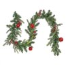 6 ft. Pre-Lit Scotch Creek Fir Garland with red berries and LED lights