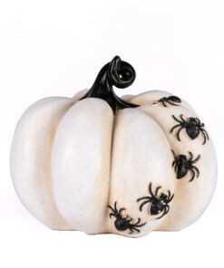 6 in. Halloween Crawling Spiders Pumpkin Tabletop Decoration