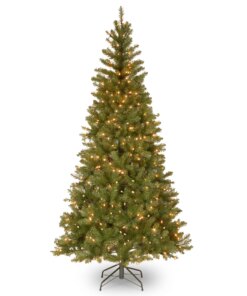 6.5 ft. Pre-Lit Aspen Spruce Slim Tree with Clear Lights, Plug-In