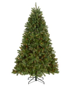 6.5 ft. Pre-Lit Downswept Douglas Fir Hinged Tree with Multicolor Lights, Plug-In