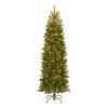 6.5 ft. Pre-Lit Downswept Douglas Fir Pencil Slim Hinged Tree with Clear Lights, Plug-In