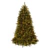 6.5 ft. Pre-Lit Dunhill Fir Hinged Tree with Multicolor, Clear Spectrum Lights