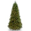 6.5 ft. Pre-Lit Jersey Fraser Fir Slim Hinged Tree with Clear Lights, Plug-In