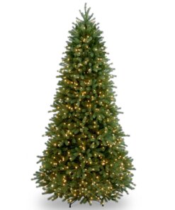 6.5 ft. Pre-Lit Jersey Fraser Fir Slim Hinged Tree with Clear Lights, Plug-In