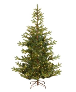 6.5 ft. Pre-Lit Norwegian Spruce Tree with Clear Lights, Plug-In
