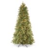 6.5 ft. Pre-Lit Tiffany Fir Slim Tree with Clear Lights PE Branch