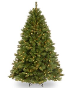 6.5 ft. Pre-Lit Winchester Pine Hinged Tree with Clear Lights, Plug-In