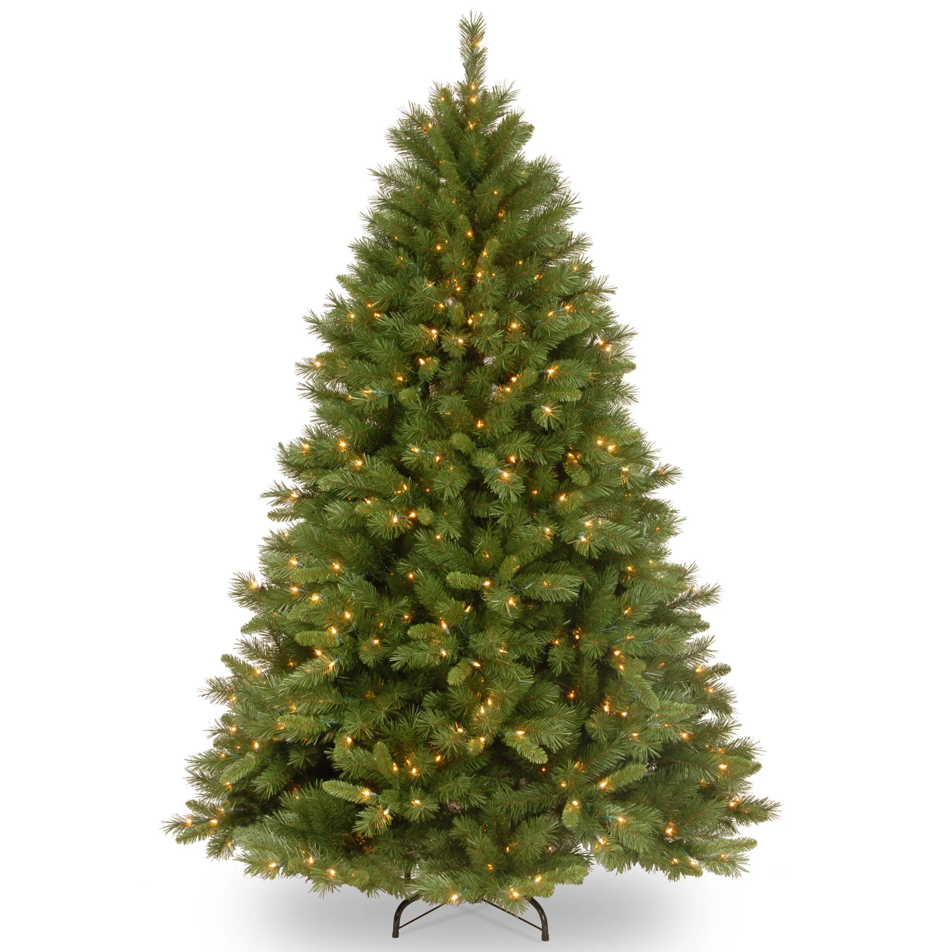 6.5 ft. Pre-Lit Winchester Pine Hinged Tree with Clear Lights, Plug-In