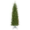 7 ft. Pre-Lit Kingswood Fir Pencil Slim Hinged Tree with Power Connect Dual Color LED Lights