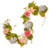 70 in. Spring Garland with Multicolor Hydrangea, Rose and Dahlia Blooms, Berry Clusters, Leafy Greens
