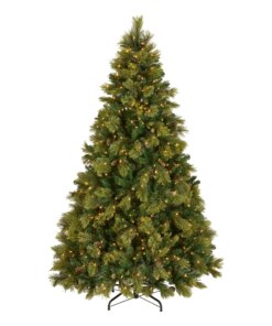 7.5 ft. Pre-Lit Carolina Pine Tree with 750 Clear Lights, Plug-In