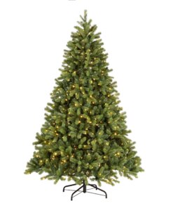 7.5 ft. Pre-Lit Downswept Douglas Fir Hinged Tree with Dual Color LED Lights