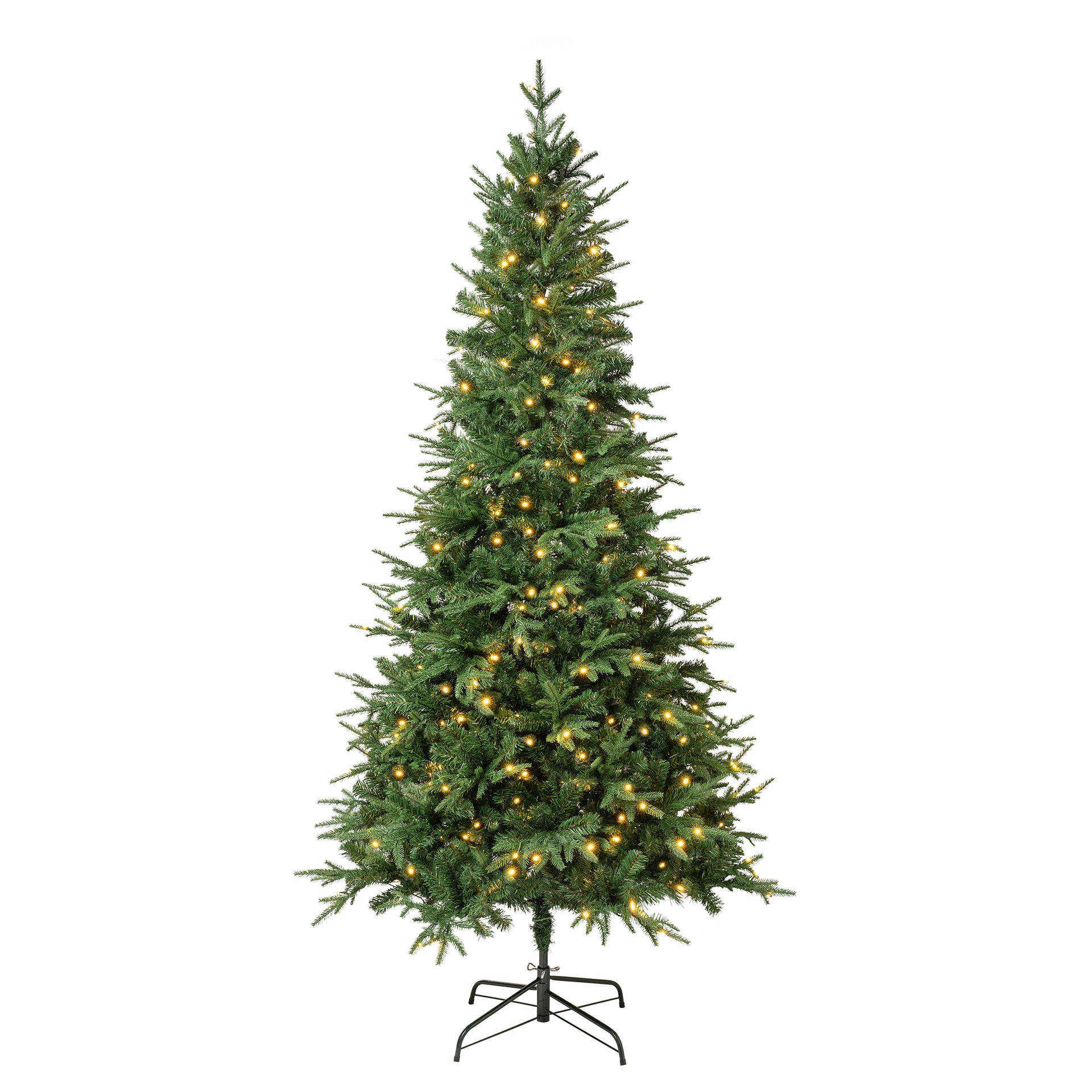 7.5 ft. Pre-Lit Duxbury Mix Feel Real Tree with Warm White LED Lights, Plug-In
