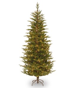 7.5 ft. Pre-Lit Fraser Grande Slim Hinged Tree with Clear Lights, Plug-In