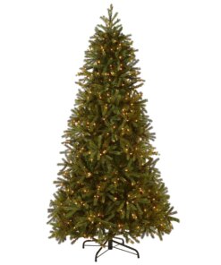 7.5 ft. Pre-Lit Jersey Fraser Fir Slim Tree with Clear Lights, Plug-In