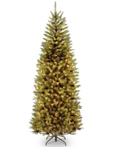 7.5 ft. Pre-Lit Kingswood Fir Slim Tree with PowerConnect Dual Color LED Lights, Plug-In