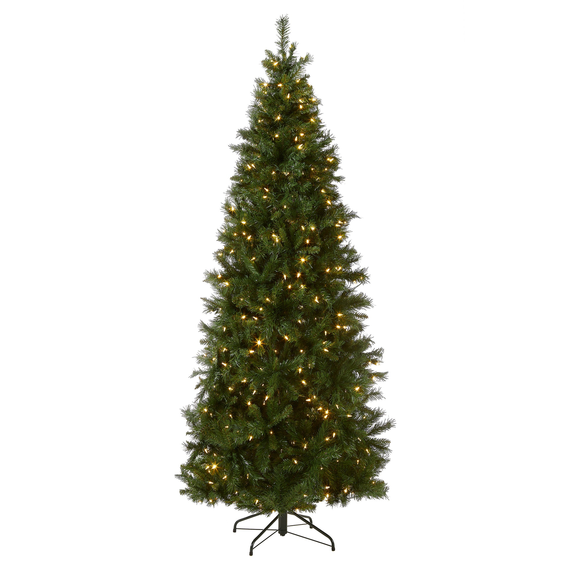 7.5 ft. Pre-Lit Leigh Valley Slim Tree with Dual Color LED Lights