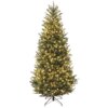 7.5 ft. Pre-Lit Natural Fraser Fir Slim Tree with Clear Lights, Plug-In