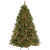 7.5 ft. Pre-Lit Winchester Pine Hinged Tree with Multicolor Lights, Plug-In
