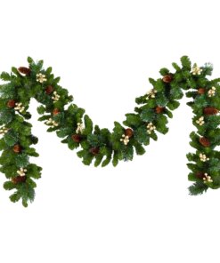 9 ft. Crestwood Gold Spruce Garland with Warm White LED Lights