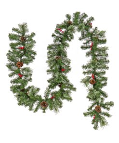 9 ft. Evergreen and Cashmere Tips Garland