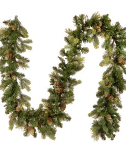 9 ft. Pre-Lit Carolina Pine Garland with Clear Lights, Plug-In