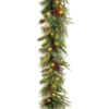 9 ft. Pre-Lit Colonial Fir Garland with Dual Color LED Lights