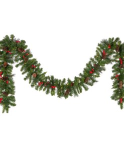 9 ft. Pre-Lit Crestwood Spruce Garland with Clear Lights, Plug-In