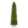 9 ft. Pre-Lit Downswept Douglas Fir Pencil Slim Hinged Tree with Dual Color LED Lights