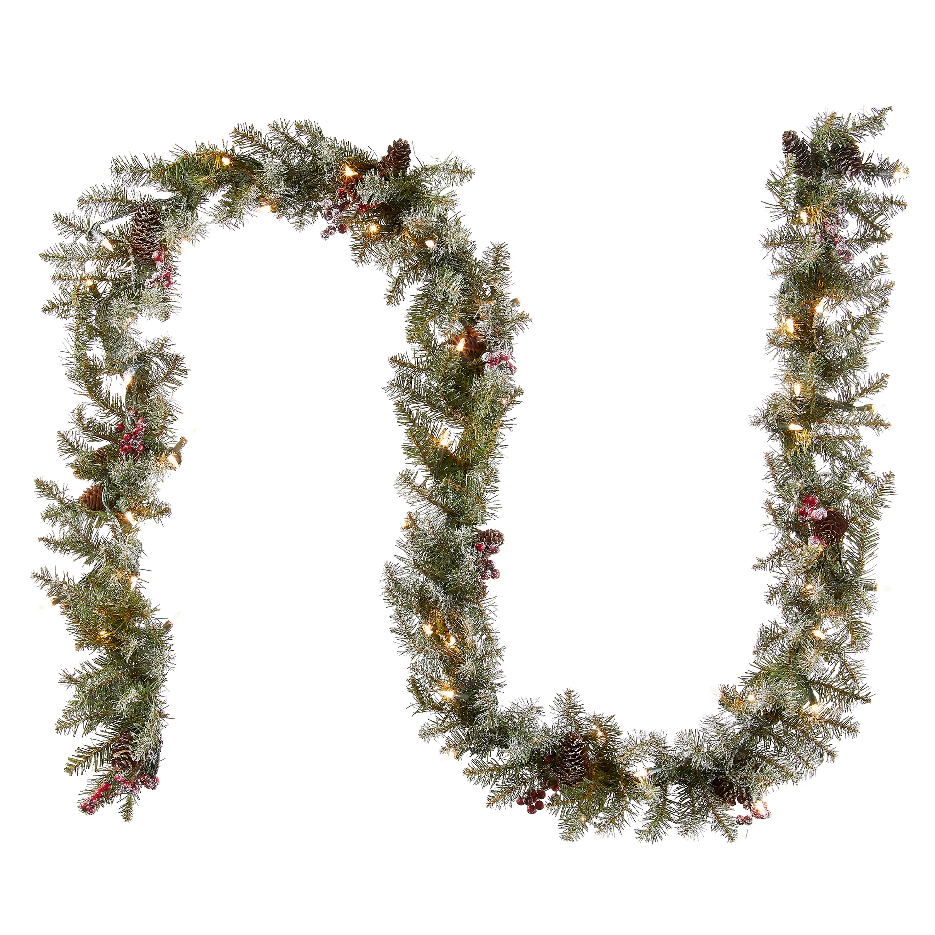 9 ft. Pre-Lit Dunhill Fir Garland with Clear Lights, Plug-In