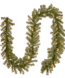 9 ft. Pre-Lit Norwood Fir Garland with Clear Lights