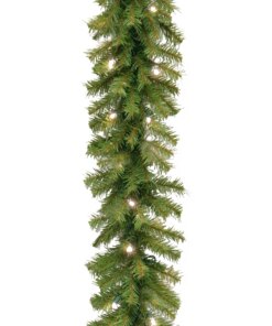 9 ft. Pre-Lit Norwood Fir Garland with Warm White LED Lights