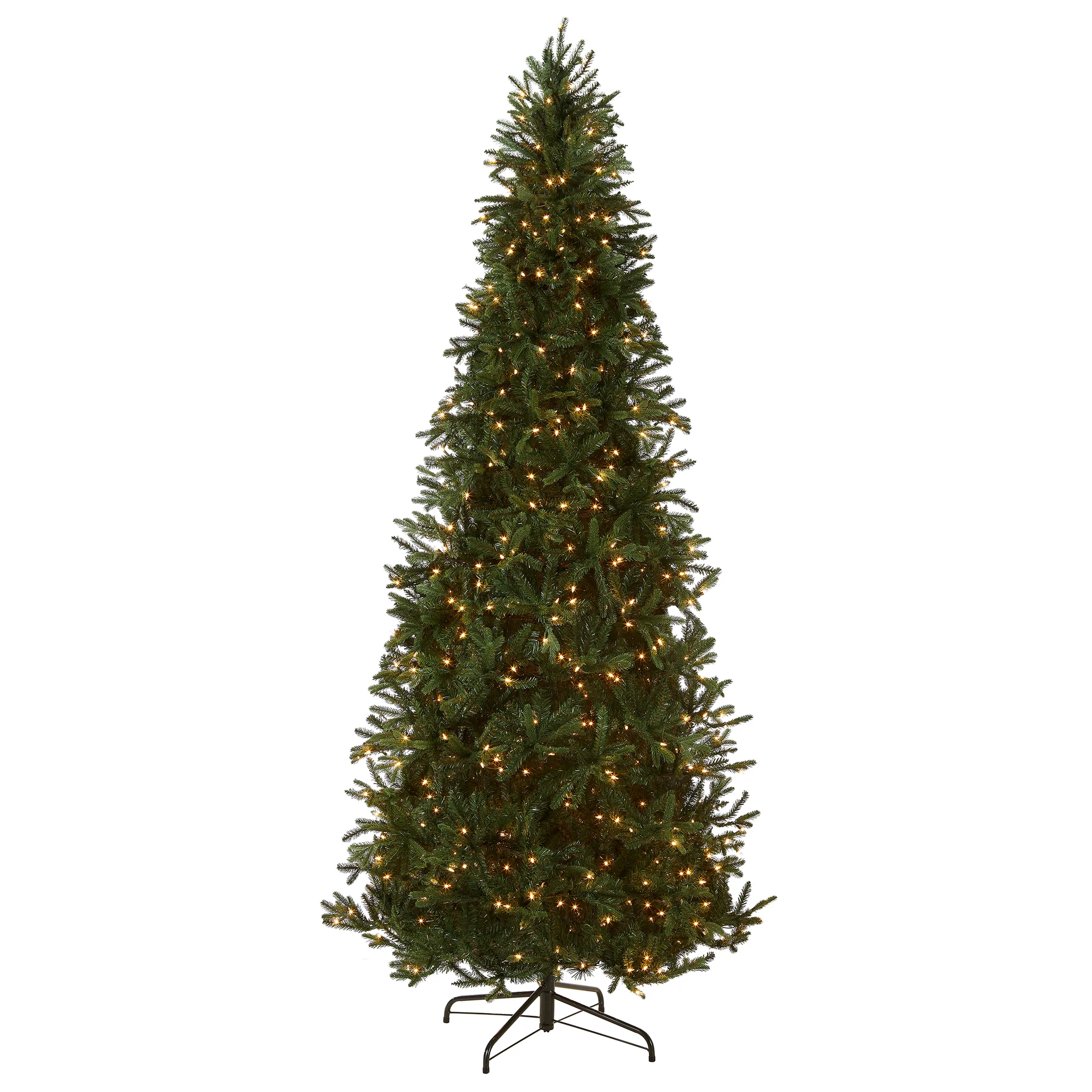 9 ft. Pre-Lit Tiffany Fir Slim Tree with Clear Lights - PE