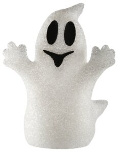 9 in. Halloween Changes Color White Ghost Decoration with LED Lights