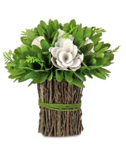 9 in. Spring Floral Bundle with Floral Blooms, Twig Base