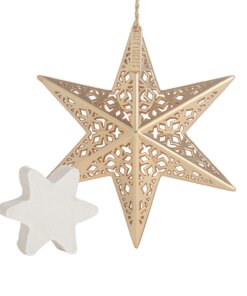 Scentsicles Decorative Ornament, Metal Gold Star, White Winter Fir with Refill