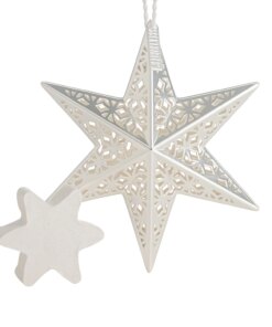 Scentsicles Decorative Ornament, Metal White Star, White Winter Fir with Refill