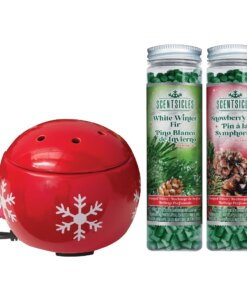 Scentsicles, Red Snowflake Warmer, Scentfetti 1 White Winter Fir /1Snowberry Pine- 3 pack